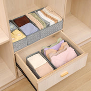 Set of 6 Foldable Storage Box Drawer Divider Organizer Basket Bins