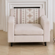 Medina Luxury Chenille Sofa Mat One Seater - Cream