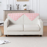 Printed Quilted Sofa Cover for 1/2/3/4 Seater Anti-Slip-Peach Blush