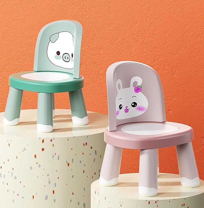 Detachable Baby Chair - Adjustable Plastic Backrest Chair & Stool for Toddlers