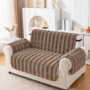 Rabbit Plush Sofa Cover Design - Mocha