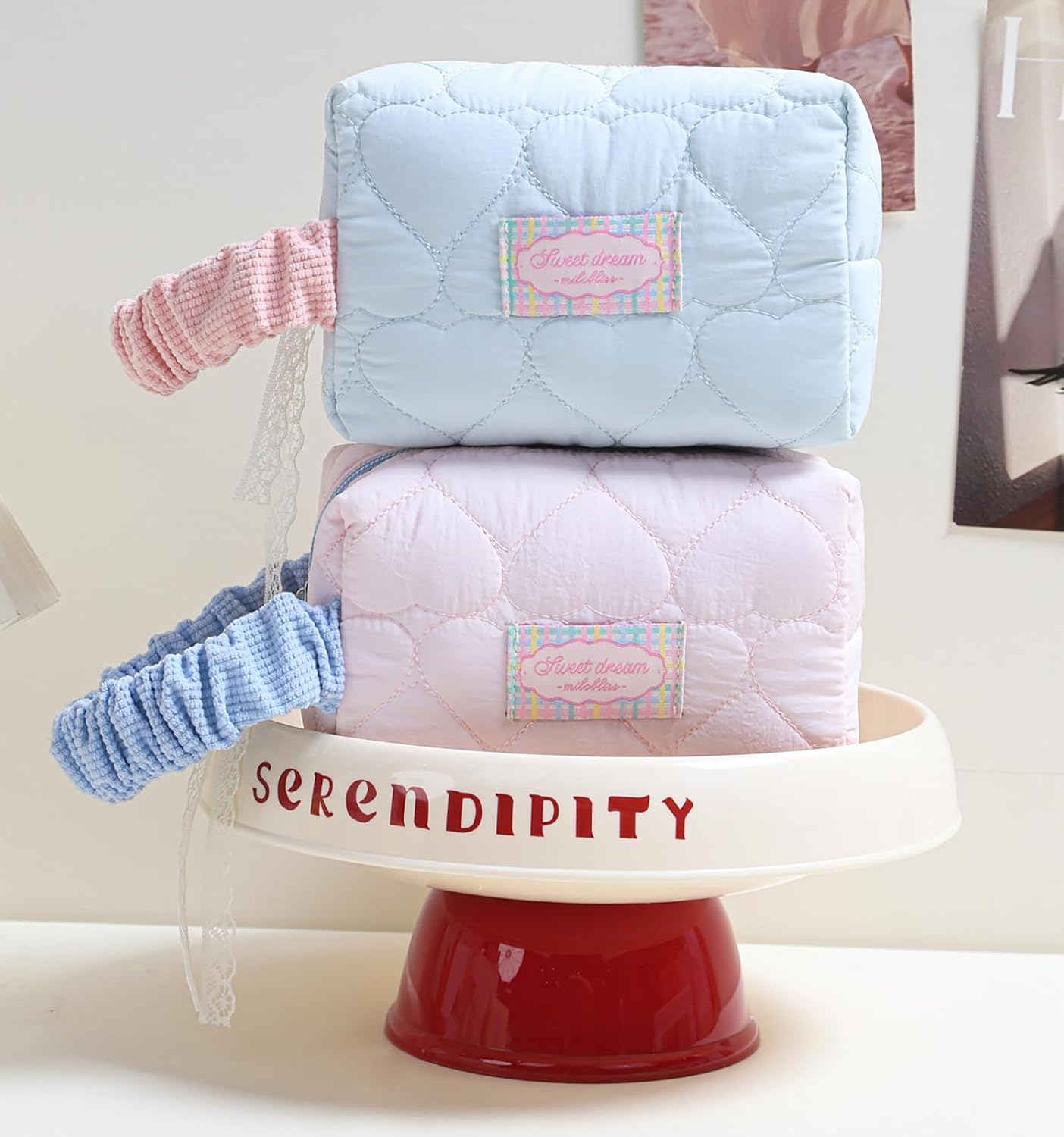 Korean Quilted Makeup Bag for Women