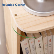 Bamboo 3-Tier Corner Storage Rack - Beige