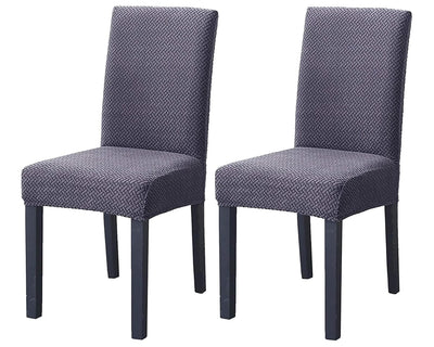 Elastic Jacquard Chair Cover (Steel Blue)
