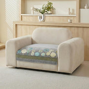 Moontree Series Chenille Jacquard Couch Cover – Quilted Non-Slip Washable Sofa Slipcover (Grey)