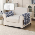 'Aura Petal Series' Quilted Sofa Mat Printed – Anti Slip (Octa Grey)