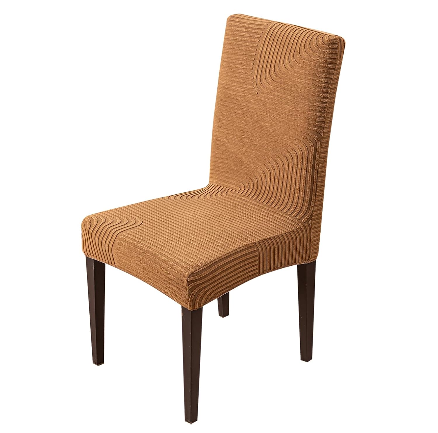 Stretchy Universal Jacquard Waterproof Sapphire Chair Cover (Camel)