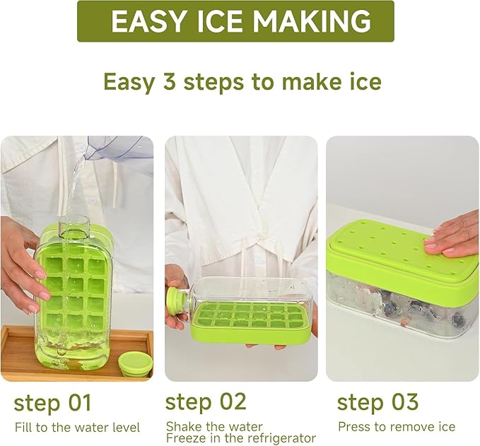 2-in-1 Ice Cube Bottle with Tray – Ice Maker & Water Bottle with Lid (800ml)