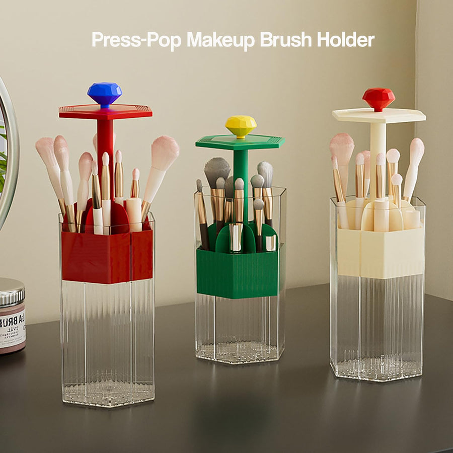 Dustproof Makeup Brush Organizer with Lid