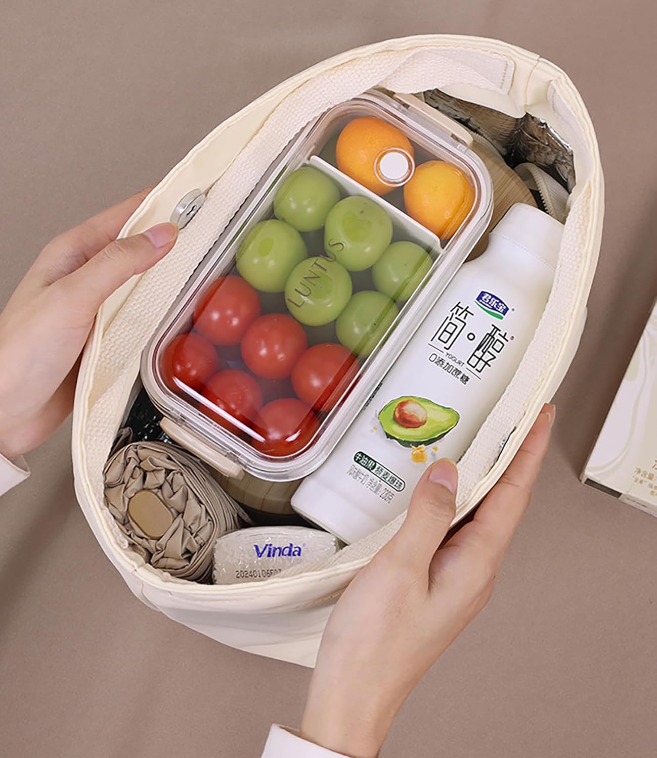 Insulated Lunch Bag – Aluminum Foil Lined Thick Thermal Lunch Box Handbag for Office, Work & Students