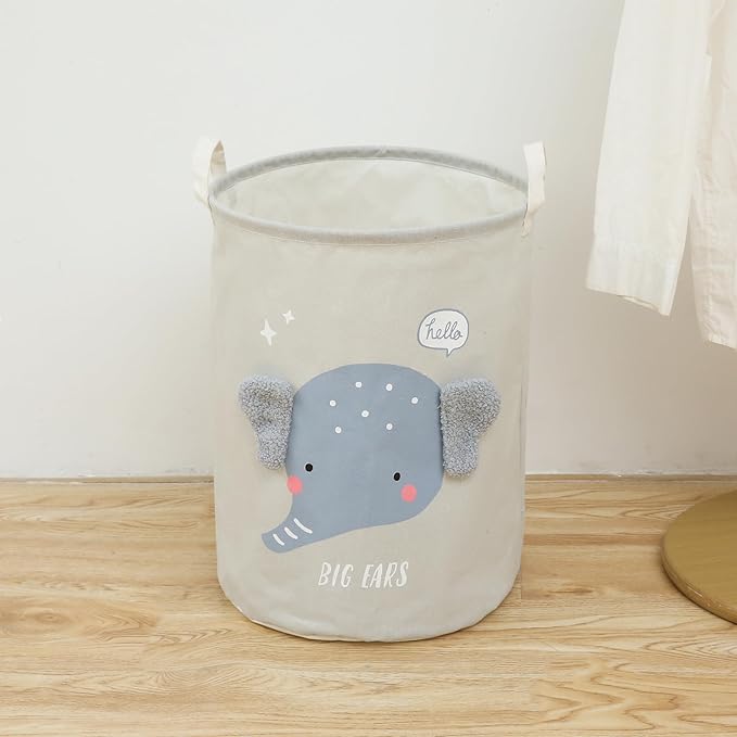Round Laundry Basket Cute Cartoon Cloth Storage (Toys)