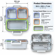Ben-to-GO 304 Stainless Steel Lunch Box 3 Grid