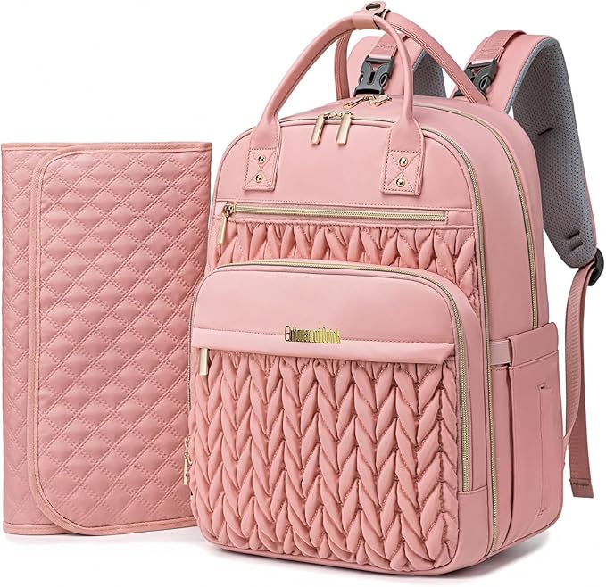 Diaper Bag Backpack for Baby – Waterproof Travel Baby Bag with Changing Pad