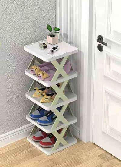 4 Tier Shoes Storage Cabinet for Saving Space-Orange
