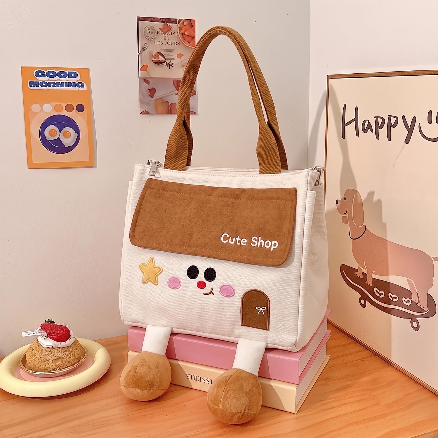 3D Leg Insulated Lunch Bag, Cute Thermal Lunch Tote, Large Capacity Meal Bag