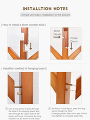 Free Standing Bamboo Coat Rack with 4 Tiers 8 Hooks Bamboo Dark Brown