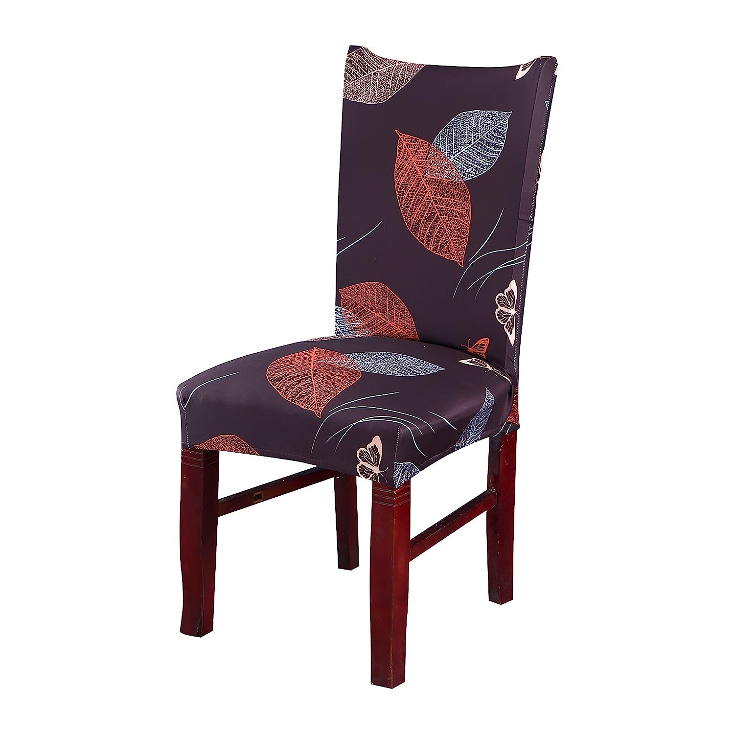 Printed Chair Cover-(Choco Leaf)