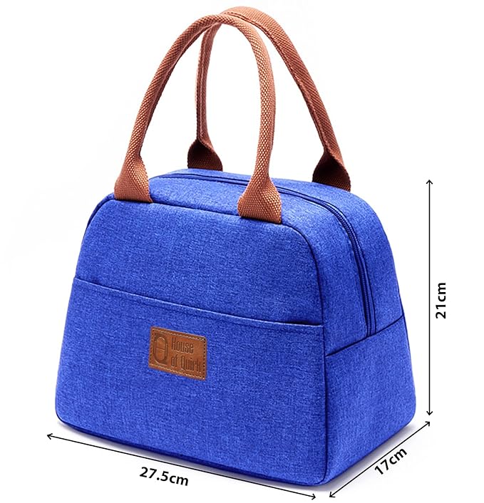 Insulated Reusable Lunch Bag Tote Bag for Women (Royal Blue)