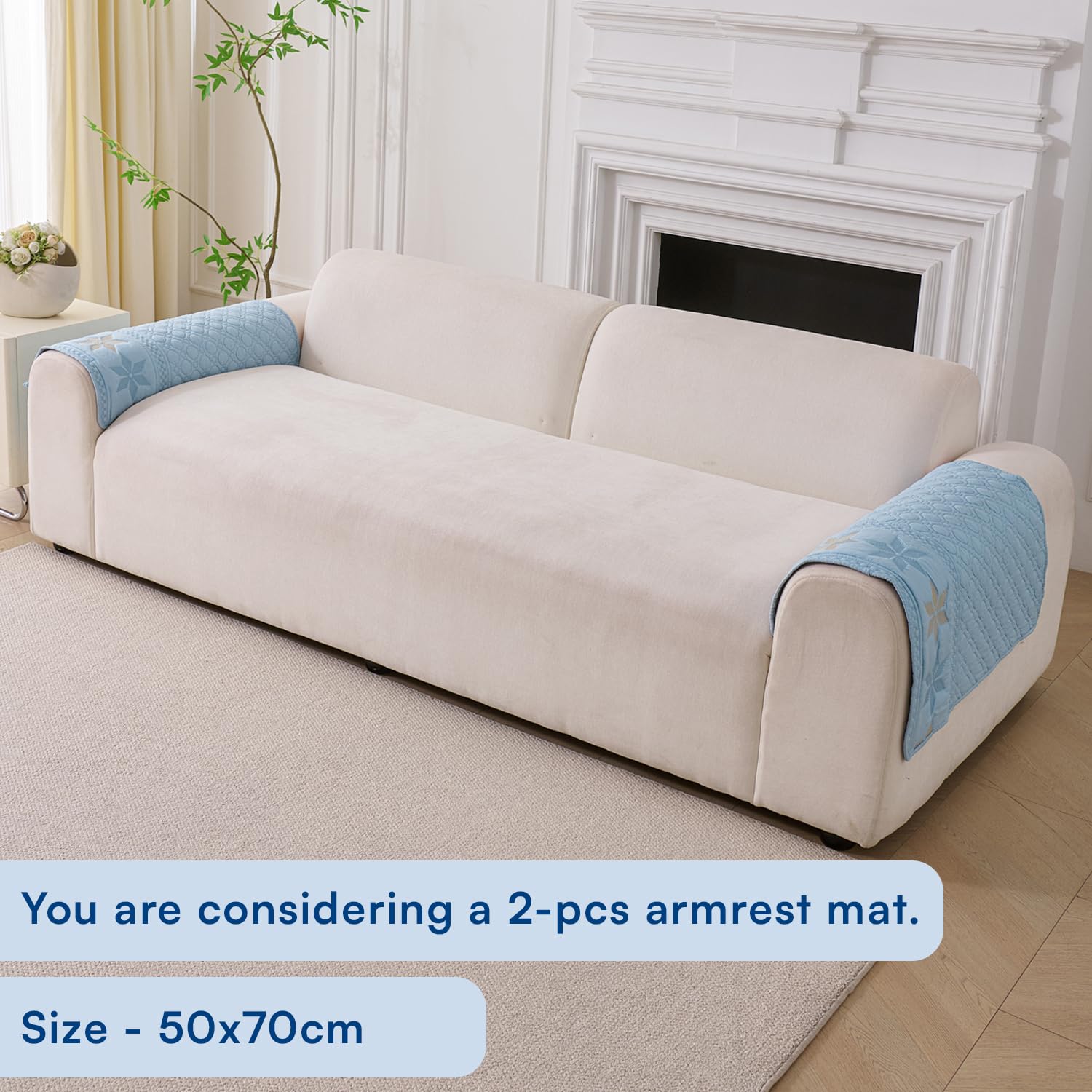 Glacier Series Quilted Sofa Cover – Soft, non-slip & washable furniture protector-Glacier