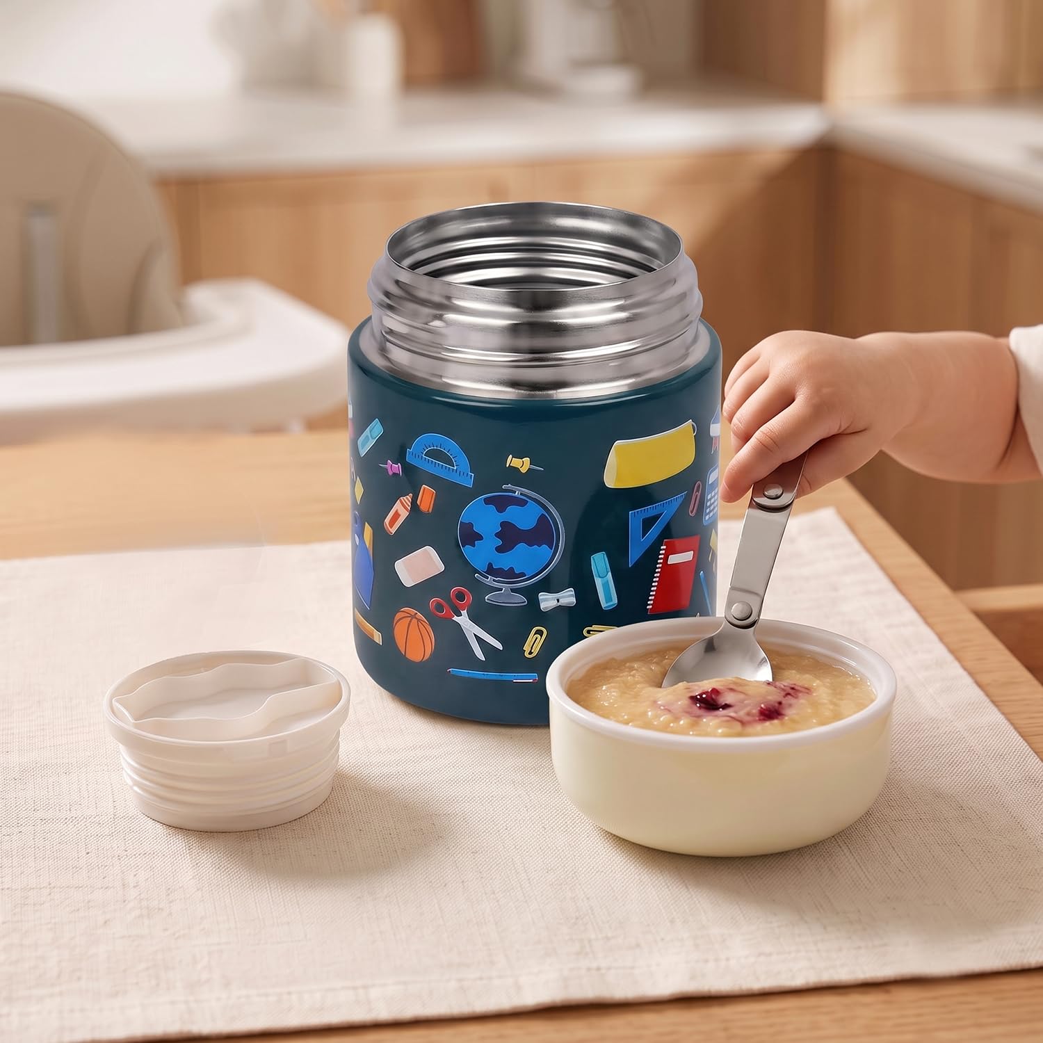 304 Stainless Steel Baby Feeding Bowl with Spoon 300ml