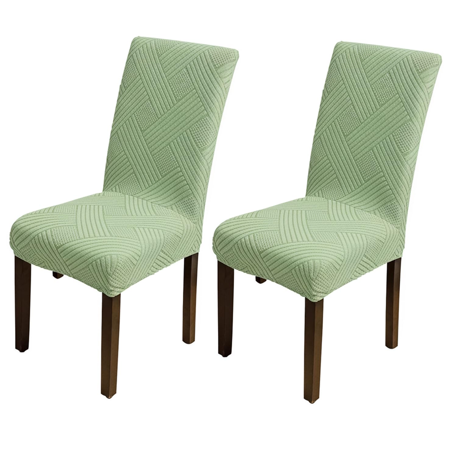 Universal Fit Elegant Jacquard Chair Cover – 220 GSM Stretch Fabric (Green)