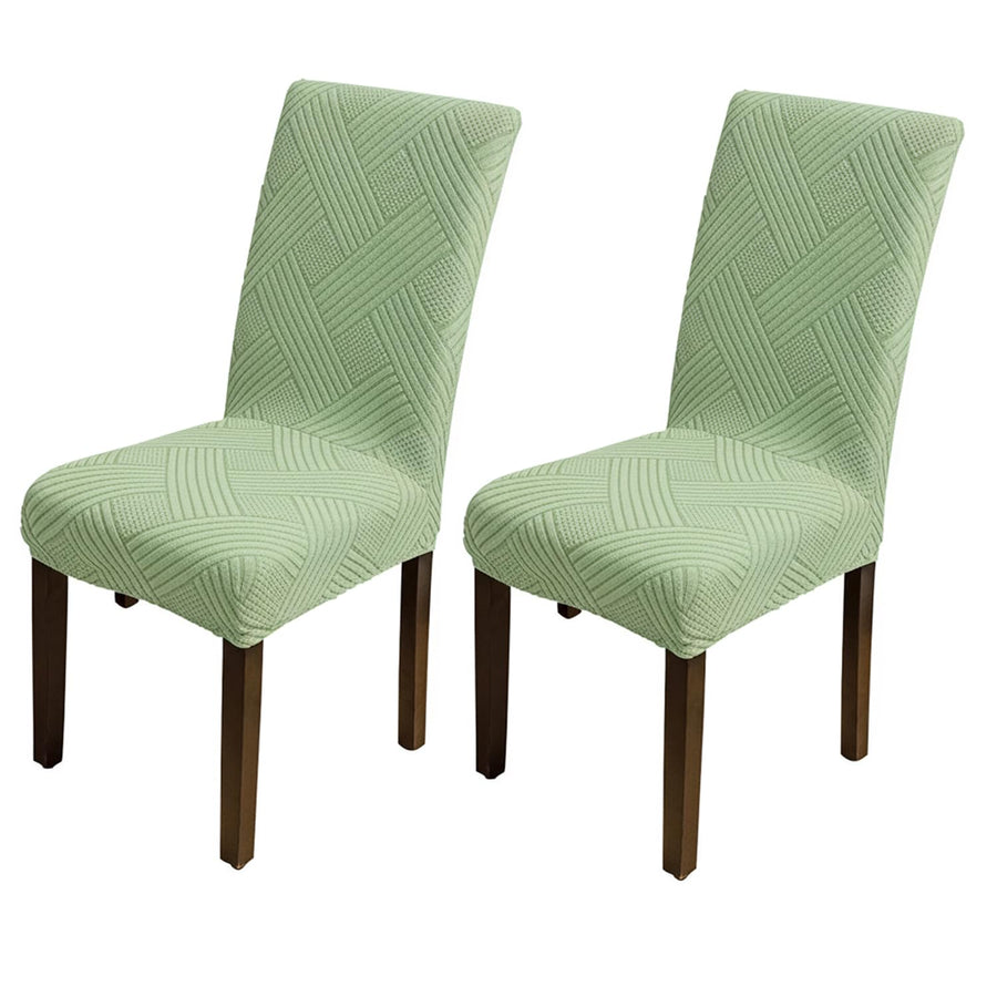 Universal Fit Elegant Jacquard Chair Cover – 220 GSM Stretch Fabric (Green)