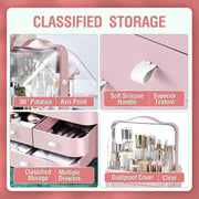 Luxury Cosmetic Storage Box & 620ML Stainless Steel Insulated Travel Mug Set