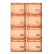 Shoe Organizer Large Shoe Boxes with Magnetic Door, Clear Stackable Plastic (Beige)