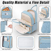Diaper Bag Backpack for Baby – Waterproof Travel Baby Bag with Changing Pad