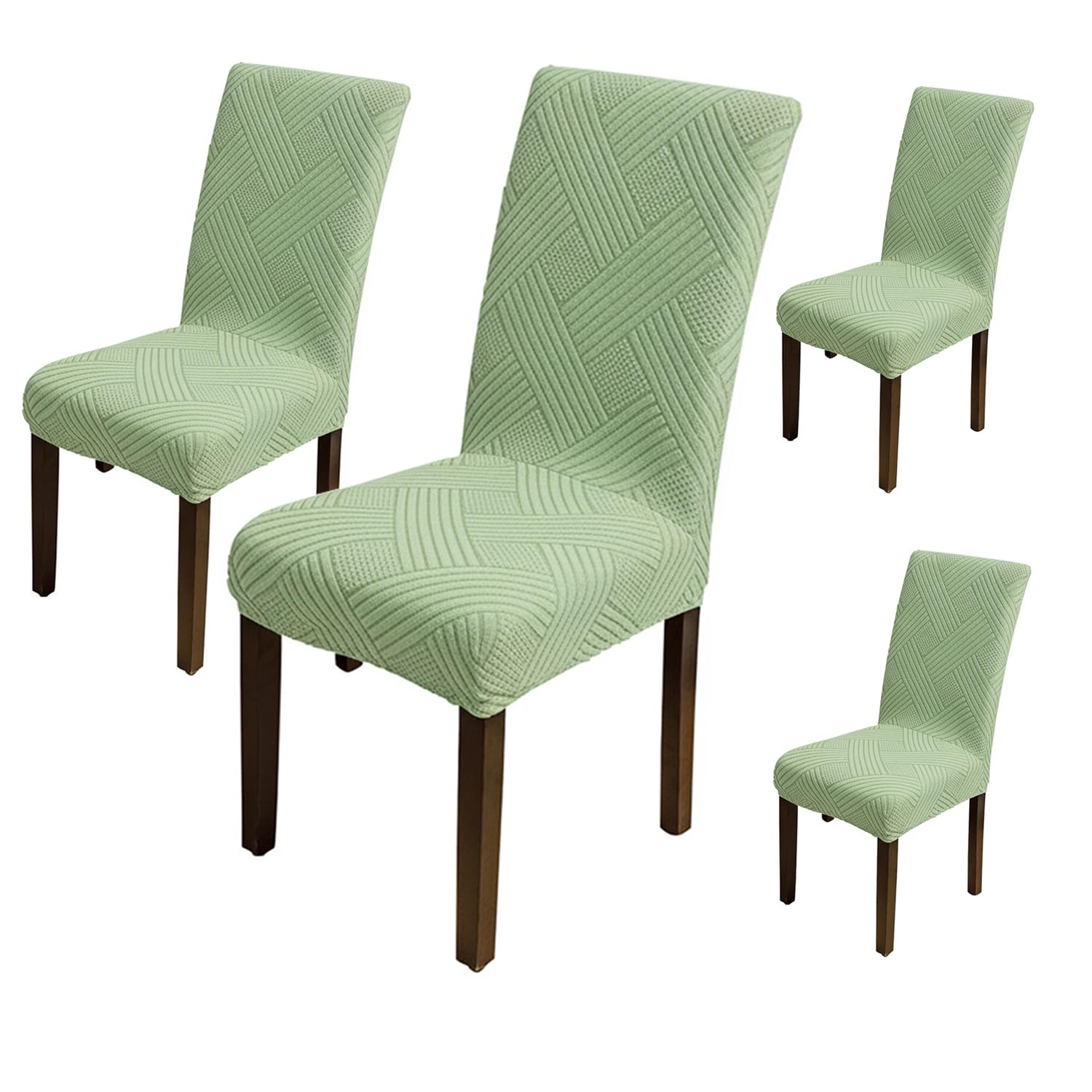 Universal Fit Elegant Jacquard Chair Cover – 220 GSM Stretch Fabric (Green)