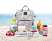 Baby Diaper Bag Maternity Standard Backpack (Grey Winter), 21 Litre