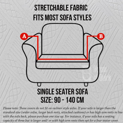 Universal Jacquard Fabric Sofa Cover- Charcoal