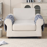 'Aura Petal Series' Quilted Sofa Mat Printed – Anti Slip (Octa Grey)