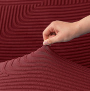 Universal Jacquard 3+2 Seater Thickened Fabric Sofa Cover (Maroon)