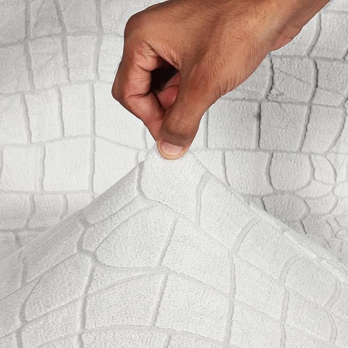 Universal Crocodile Texture Jacquard Fabric Sofa Cover (Smoke )