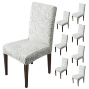 Stretchy Universal Camellia Jacquard Waterproof Chair Cover (Light Grey)
