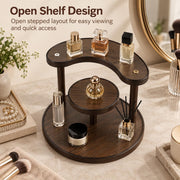 Wooden Perfume Organizer 3-Tier Display Rack - Brown