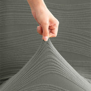 Stretchy Universal Jacquard Waterproof Chair Cover (Dark Grey)