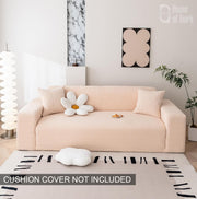Universal Jacquard Grain Texture Fabric Sofa Cover - Beige