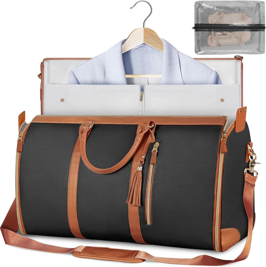 620ML Stainless Steel Coffee Mug & 2-in-1 Convertible Garment Duffel Bag with Shoe Pouch Set