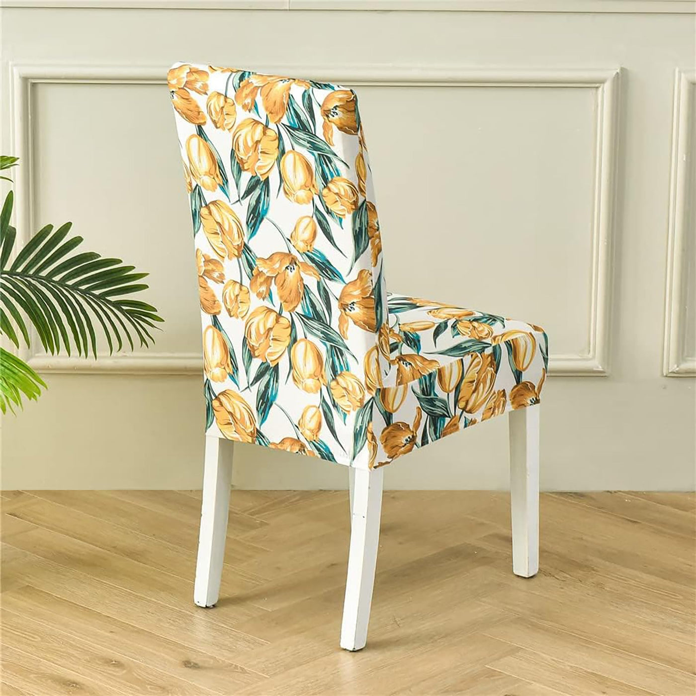 Elastic Chair Cover (Orange Tulip)