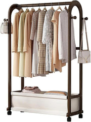 Portable Wooden Garment Rack Free-Standing Armoire-70 CM