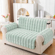 Rabbit Plush Sofa Cover Design - Sage