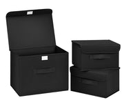 3 Pack Foldable Storage Bin with Lid and Handle