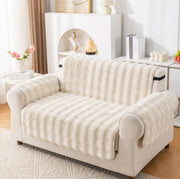 Rabbit Plush Sofa Cover Design - Ivory