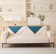 Sofa Cover Mat Autumn Pattern Chenille Fabric (Blue)