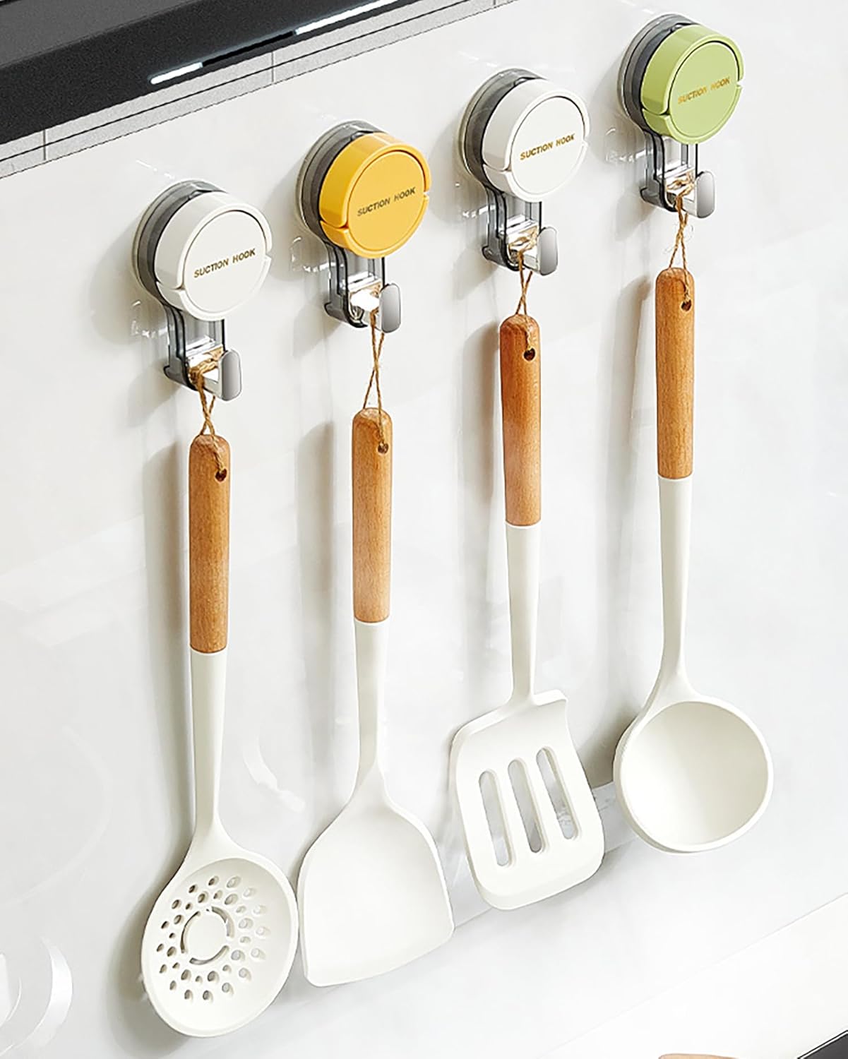 Vacuum Suction Cup Hook | Strong Traceless Punch-Free Wall Hook (Cream)