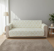 Mughal Series Anti-Slip Sofa Cover Mat with Pocket – Polyester Couch Protector(Sunny Bloom)