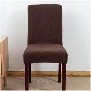 Elastic Jacquard Chair Cover Stretch Removable Washable (Dark Brown)