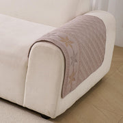 Glacier Series Quilted Sofa Cover – Soft, non-slip & washable furniture protector- Walnut